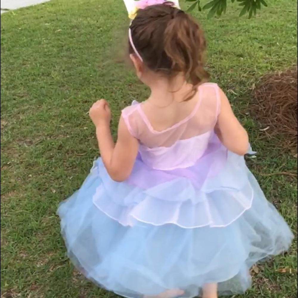 Last 1! Unicorn Birthday Dress & Headband costume - Picture 5 of 7